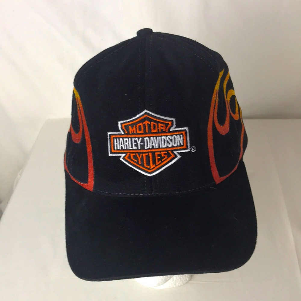 Harley Davidson flames adjustable back baseball Cap